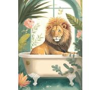 Rompecabezas 1000 Piezas - Illustrations of Animals In A Bathtub Painting Decoración del Hogar - Arte Abstracto Póster Rompecabezas - para Divertido Rompecabezas Personalizado para Adultos Wn21Zk