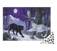 Rompecabezas 1000 Piezas La Pantera Negra acecha en la Oscuridad de la Noche, para Adultos - Mágico & Decoración En Madera Premium 1000pcs (75x50cm)