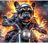 Rompecabezas 1000 Piezas - Motoss Dog Abstract Arte Painting - Juego De Alivio del Estrés para Adultos Cuadro Arteístico - Juego De Memoria Y Cognición para Mayoress - Decoración De Pared - Pz333Vw