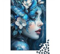 Rompecabezas 1000 Piezas Mujer Floral Mariposa Flor Mística Papel Reciclado Adultos >12 Años Regalo Divertido Actividad Casa 38x26cm/1000pcs