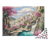 Rompecabezas 1000 Piezas Paisaje montañoso exótico para Adultos Papel Grueso Educativo Escena Cascada Decoración hogar 38x26cm/1000pcs