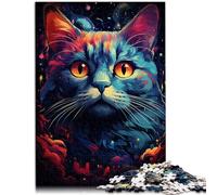 Rompecabezas 1000 piezas para Adultos Extraño Pequeño Gato Negro Puzzle Difícil 26x38cm Colección de artistas Bellas Artes