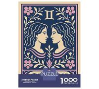 Rompecabezas 1000 Piezas para Adultos, Gemini Zodiac Art, Actividad Relajante, Regalo para Adultos, Cartón Premium, 38x26cm/1000pcs