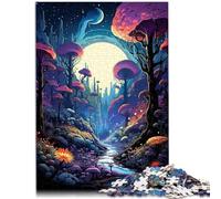 Rompecabezas 1000 piezas para Adultos Mundo extraño de Champiñones Puzzle educativo Juego Familiar 38x52cm Cumpleaños y Regalos únicos