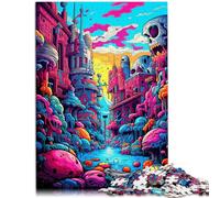 Rompecabezas 1000 piezas para adultos rompecabezas mundo extraño juguetes educativos 38x52cm alivio del estrés Staycation mata el tiempo para los 14 años y más