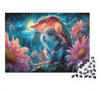 Rompecabezas 1000 Piezas Ratón de Dibujos Animados Regalo Educativo Art Print Estéticos Y Desafiantes De Desafío Duro Imposible Juguete Educativo Adultos y Niños Mayores 52x38cm