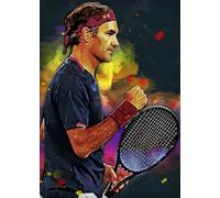 Rompecabezas 1000 Piezas - Tennis Player - Colourful Art - Fun Puzzle Posters Stress Relief Games - Desafío - Rompecabezas para Adultos Tk315Zw