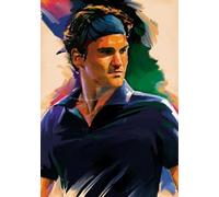 Rompecabezas 1000 Piezas - Tennis Player - Colourful Art - Fun Puzzle Posters Stress Relief Games - Desafío - Rompecabezas para Adultos Tk312Zw