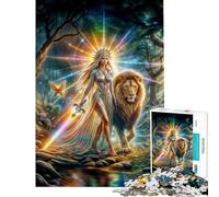 Rompecabezas 1000 Rainbow Light Warrior Ayuda a ejercitar el Cerebro Actividades Familiares Juego práctico para Mayores de 14 años Juego de Rompecabezas ofrecido (38x52cm)