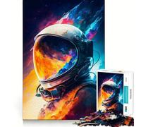 Rompecabezas 1000 Reflejos de Astronautas Diversión Artística Precisa Juego Cognitivo Diversión para Tiempo Lento Juego de Cumpleaños Arte (50x75cm)