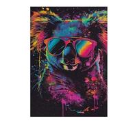 Rompecabezas 1000pcs(38x26cm) para Adolescentes Colorful Koala Art Print-1 Rompecabezas para Adultos Juegos Divertidos Mejora La Memoria Cumpleaños 1000pcs(38x26cm)
