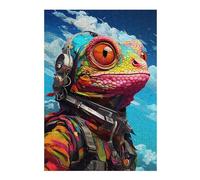 Rompecabezas 1000pcs(38x26cm) para Adolescentes Colorful Lizard Astronaut Art Rompecabezas para Adultos Juegos Familiares Regalo De Cumpleaños Ayuda A Ejercitar El Cerebro 1000pcs(38x26cm)