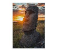 Rompecabezas 1000pcs(38x26cm) para Adolescentes Easter Island Statue Sunset Rompecabezas para Adultos Juegos Familiares Regalo De Cumpleaños Ayuda A Ejercitar El Cerebro 1000pcs(38x26cm)