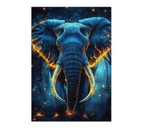 Rompecabezas 1000pcs(38x26cm) para Adolescentes Enchanted Glowing Elephant Art Print Rompecabezas para Adultos Juegos Divertidos Regalos para Mujeres para Cumpleaños, Navidad 1000pcs(38x26cm)