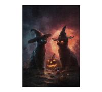 Rompecabezas 1000pcs(38x26cm) para Adolescentes Halloween Witch Cats Rompecabezas para Adolescentes Juegos Relajantes Aliviador del Estrés Reducción del Estrés Regalos 1000pcs(38x26cm)