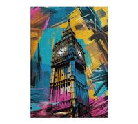 Rompecabezas 1000pcs(38x26cm) para Adolescentes London's Big Ben Urban Art Rompecabezas para Adolescentes Juguete Decoración De Pared Regalos para Mujeres Difícil Y Desafiante 1000pcs(38x26cm)