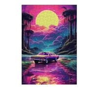Rompecabezas 1000pcs(38x26cm) para Adolescentes Neon Sunset Drive Rompecabezas para Adolescentes Juegos Relajantes Aliviador del Estrés Reducción del Estrés Regalos 1000pcs(38x26cm)