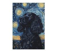 Rompecabezas 1000pcs(38x26cm) para Adolescentes Starry Night Cocker Spaniel Art Print-6 Rompecabezas para Adultos Juego Práctico Corte De Precisión 1000pcs(38x26cm)