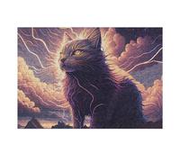 Rompecabezas 1000pcs(38x26cm) para Adolescentes Thundering Cat Storms -1 Rompecabezas para Adultos Juguetes Antiestrés Decoración del Hogar Desafiante De Completar 1000pcs(38x26cm)