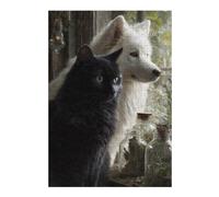 Rompecabezas 1000pcs(38x26cm) para Adolescentes Whispering Cats & Wolves Rompecabezas para Adolescentes Juguete Decoración De Pared Regalos para Mujeres Difícil Y Desafiante 1000pcs(38x26cm)