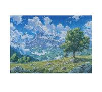 Rompecabezas 1000pcs(38x26cm) para Adultos Anime Mountain Tree View Rompecabezas Juegos Relajantes Corte De Precisión Cumpleaños 1000pcs(38x26cm)