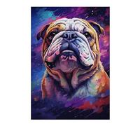 Rompecabezas 1000pcs(38x26cm) para Adultos Colorful Bulldog Art Print-1 Rompecabezas para Adultos Juegos Familiares Corte De Precisión Regalo De Cumpleaños, Regalos, 1000pcs(38x26cm)