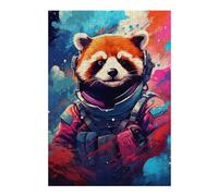Rompecabezas 1000pcs(38x26cm) para Adultos Cosmic Red Panda Explorer-5 Rompecabezas para Adultos Juegos Relajantes Alivia El Estrés Cumpleaños