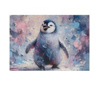 Rompecabezas 1000pcs(38x26cm) para Adultos Daffy Duck and His Friend, The Penguin - Abstract Painting Rompecabezas Práctico para Adultos Juego Difícil Único Regalos De Cumpleaños 1000pcs(38x26cm)