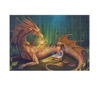 Rompecabezas 1000pcs(38x26cm) para Adultos Dragon and Girl Reading Book Rompecabezas para Adultos Juguetes Antiestrés Corte De Precisión Cumpleaños 1000pcs(38x26cm)