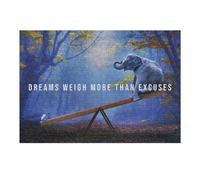 Rompecabezas 1000pcs(38x26cm) para Adultos Dreams Weigh More Excuses Rompecabezas Juegos Relajantes Corte De Precisión Cumpleaños 1000pcs(38x26cm)