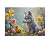 Rompecabezas 1000pcs(38x26cm) para Adultos Easter Fox and Chick Scene Rompecabezas para Adultos Juguetes Antiestrés Corte De Precisión Cumpleaños 1000pcs(38x26cm)