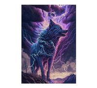 Rompecabezas 1000pcs(38x26cm) para Adultos Electric Wolf Fantasy Art Rompecabezas para Adultos Juegos Familiares Corte De Precisión Regalo De Cumpleaños, Regalos, 1000pcs(38x26cm)