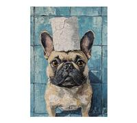Rompecabezas 1000pcs(38x26cm) para Adultos French Bulldog Oil Painting Rompecabezas para Adultos Juguete Decoración De Pared Regalos para Mujeres Gran Regalo para Juegos 1000pcs(38x26cm)