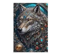 Rompecabezas 1000pcs(38x26cm) para Adultos Galactic Overlord Wolf Rompecabezas Juegos Relajantes Corte De Precisión Cumpleaños 1000pcs(38x26cm)
