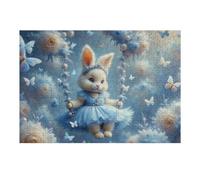 Rompecabezas 1000pcs(38x26cm) para Adultos Magical Bunny Swing Fantasy Rompecabezas para Adultos Juguetes Antiestrés Corte De Precisión Cumpleaños 1000pcs(38x26cm)