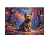 Rompecabezas 1000pcs(38x26cm) para Adultos Magical Forest with Cute Dog Rompecabezas para Adultos Juguetes Antiestrés Corte De Precisión Cumpleaños 1000pcs(38x26cm)