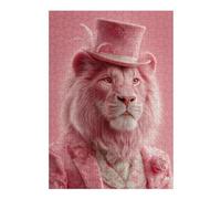 Rompecabezas 1000pcs(38x26cm) para Adultos Pink Lion Top Hat Suit Rompecabezas para Adultos Juguete Decoración De Pared Regalos para Mujeres Gran Regalo para Juegos 1000pcs(38x26cm)