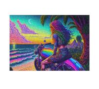 Rompecabezas 1000pcs(38x26cm) para Adultos Rebel Ride by The Ocean Rompecabezas para Adultos Juegos Familiares Decoración De Pared Regalos para Reducir El Estrés 1000pcs(38x26cm)