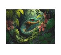 Rompecabezas 1000pcs(38x26cm) para Adultos Snake in Rain Forest Rompecabezas Juegos Relajantes Corte De Precisión Cumpleaños 1000pcs(38x26cm)