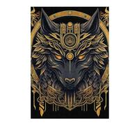 Rompecabezas 1000pcs(38x26cm) para Adultos Wolf in Japanese Art 1 Rompecabezas para Adultos Juguetes Antiestrés Corte De Precisión Cumpleaños 1000pcs(38x26cm)