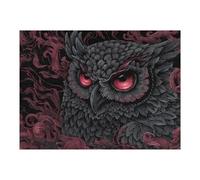 Rompecabezas 1000pcs(52x38cm) para Adolescentes Eerie Red-Eyed Owl Art Print Rompecabezas para Adultos Juguetes Antiestrés Decoración del Hogar Desafiante De Completar 1000pcs(52x38cm)