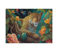 Rompecabezas 1000pcs(52x38cm) para Adolescentes Jaguar in Rain Forest Rompecabezas para Adultos Juguetes Antiestrés Mejora La Memoria 1000pcs(52x38cm)