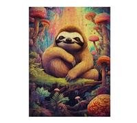 Rompecabezas 1000pcs(52x38cm) para Adolescentes Rainbow Sloth Forest Rompecabezas para Adultos Juegos Familiares Regalo De Cumpleaños Ayuda A Ejercitar El Cerebro 1000pcs(52x38cm)