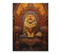 Rompecabezas 1000pcs(52x38cm) para Adolescentes Royal Persian Cat Throne-12 Rompecabezas Juego De Ingenio Desafío Difícil para Cumpleaños, Navidad 1000pcs(52x38cm)