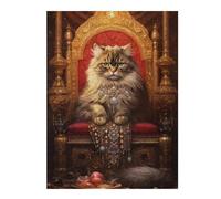 Rompecabezas 1000pcs(52x38cm) para Adolescentes Royal Persian Cat Throne-4 Rompecabezas Juego De Ingenio Desafío Difícil para Cumpleaños, Navidad 1000pcs(52x38cm)