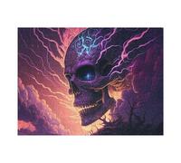 Rompecabezas 1000pcs(52x38cm) para Adultos Electric Skull Artwork -1 Rompecabezas para Adultos Juguetes Antiestrés Corte De Precisión Cumpleaños 1000pcs(52x38cm)