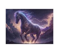 Rompecabezas 1000pcs(52x38cm) para Adultos Electric Storm Horse Artwork -1 Rompecabezas Juegos Relajantes Corte De Precisión Cumpleaños 1000pcs(52x38cm)