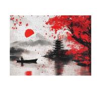Rompecabezas 1000pcs(52x38cm) para Adultos Japanese Scenery Ink Art Rompecabezas para Adultos Juguetes De Bricolaje Vacaciones En Casa Matar El Tiempo Desafío Educativo 1000pcs(52x38cm)