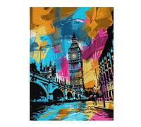 Rompecabezas 1000pcs(52x38cm) para Adultos London's Vibrant Big Ben -1 Rompecabezas para Adultos Juegos Familiares Corte De Precisión Regalo De Cumpleaños, Regalos, 1000pcs(52x38cm)
