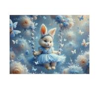 Rompecabezas 1000pcs(52x38cm) para Adultos Magical Bunny Swing Fantasy Rompecabezas Juegos Relajantes Corte De Precisión Cumpleaños 1000pcs(52x38cm)